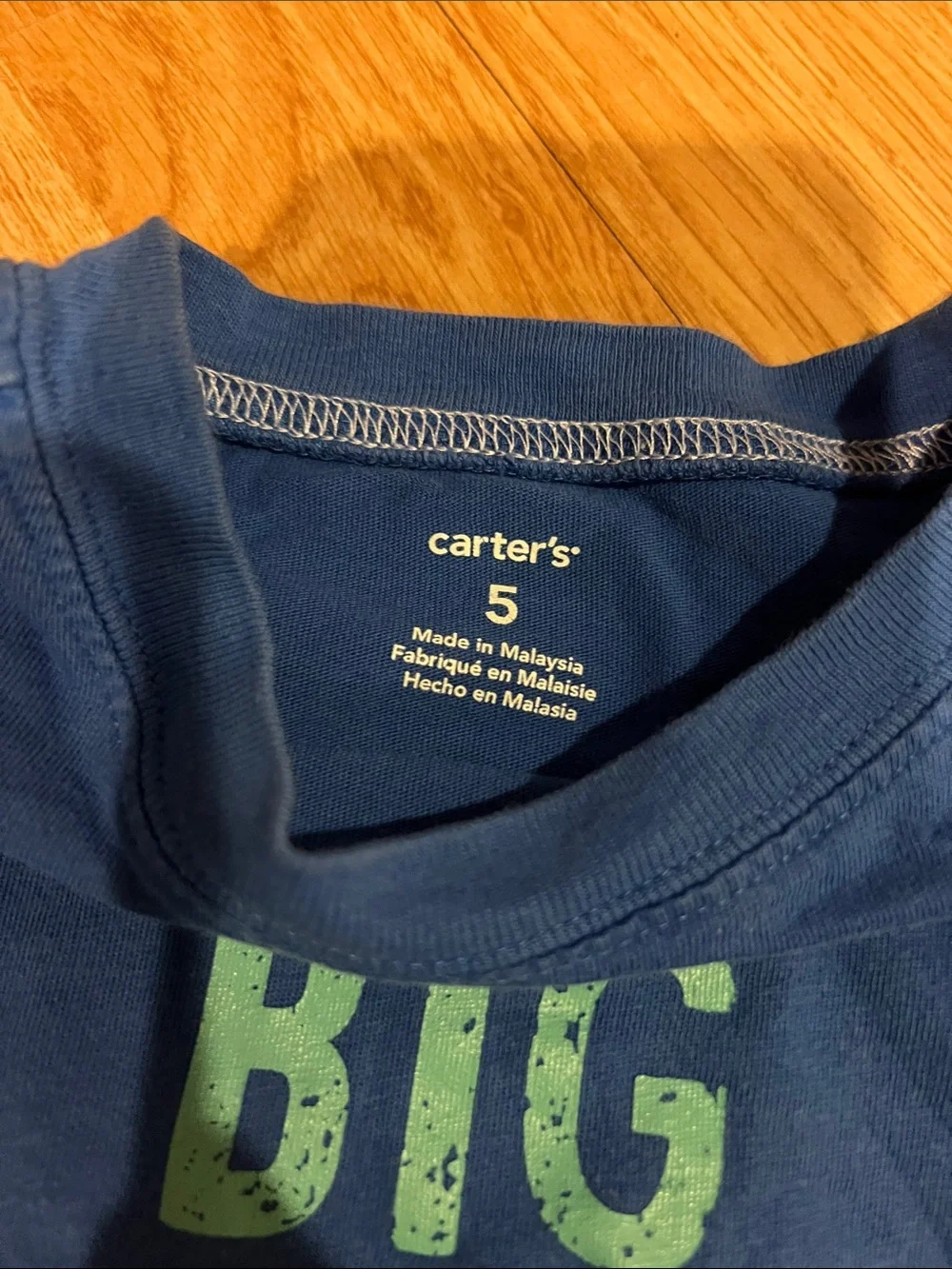 Carter's Navy Short-Sleeve 'BIG BROTHER' Tee with Multicolor Letters